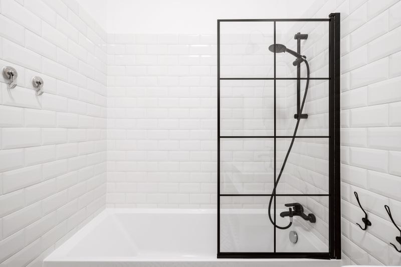 Walk-in Shower with Matte Black Frame